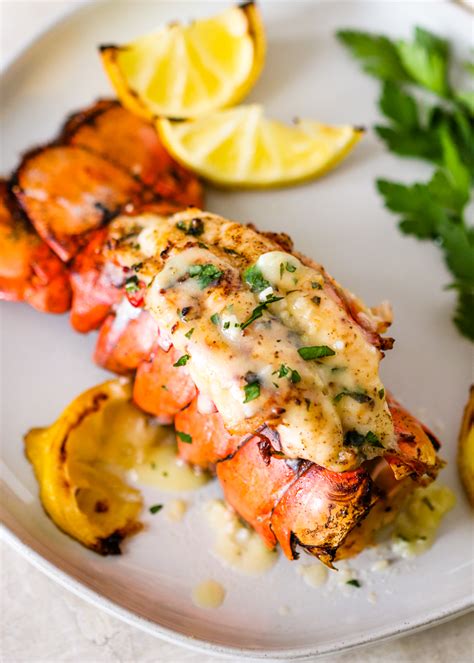 Broiled Lobster Tails with Garlic Lemon Butter | Gimme Delicious