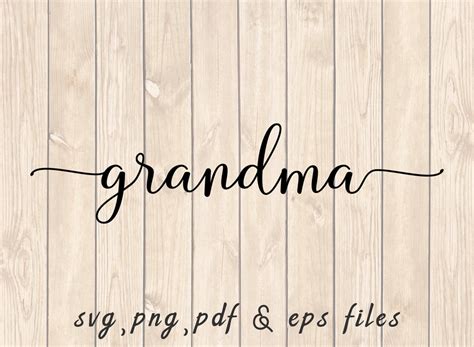 Grandma Stylish Text SVG PNG PDF Craft Cutting File - Etsy