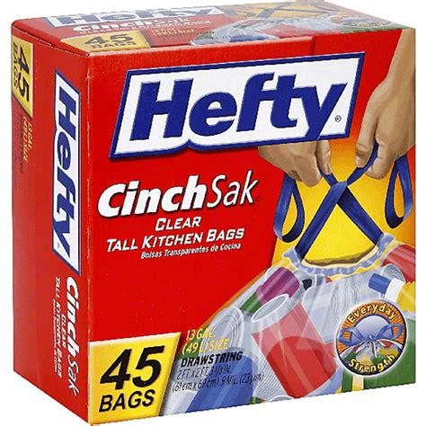 Hefty® Recycling 13 Gallon Clear Tall Kitchen Drawstring Trash Bags 45 ...