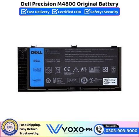 Dell Precision M4800 Original Battery Price In Pakistan