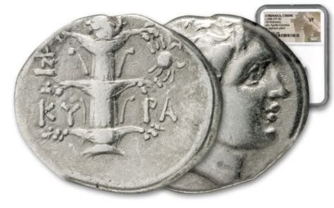 308–277 B.C. Silver Didrachm Silphium of Cyrene NGC VF | GovMint.com