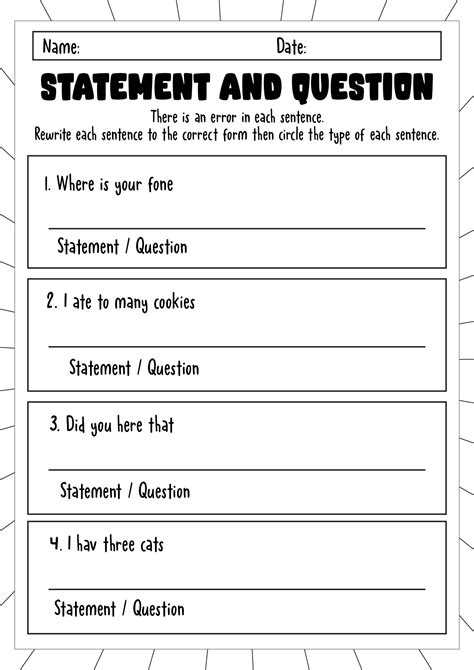 15 Best Images of 2nd Grade Sentence Correction Worksheets - 2nd Grade Writing Worksheets ...