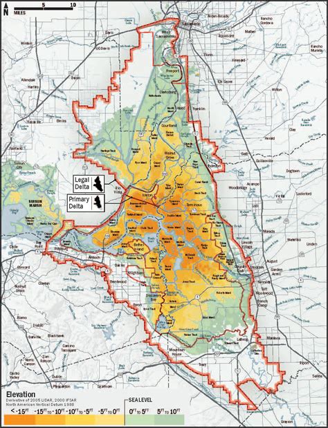 BG Cartography » California Delta Elevation Zones