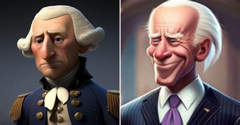 Guy Uses MidJourney AI To Create Every U.S. President As A Pixar Character