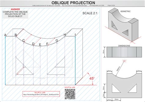 OBLIQUE PROJECTION - EXERCISE FOUR