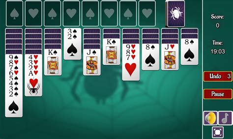 🕹️ Play 2 Suits Spider Solitaire Game: Free Online Fullscreen Two Suit ...