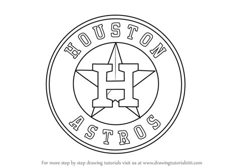 How to Draw Houston Astros Logo (MLB) Step by Step | DrawingTutorials101.com