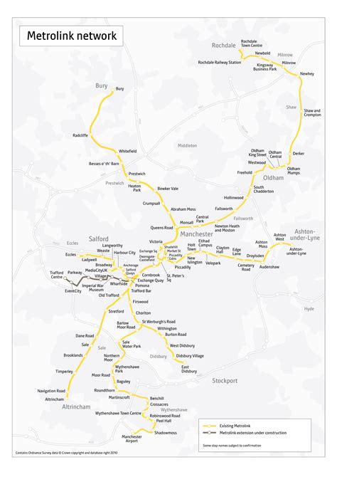 Metrolink network geographic map Manchester Metrolink, Journey Tickets ...