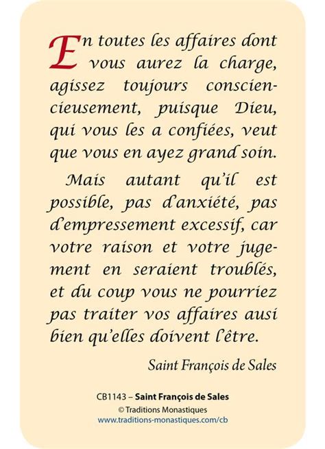 Religious article: Card-prayer of Saint Francis de Sales - Shop