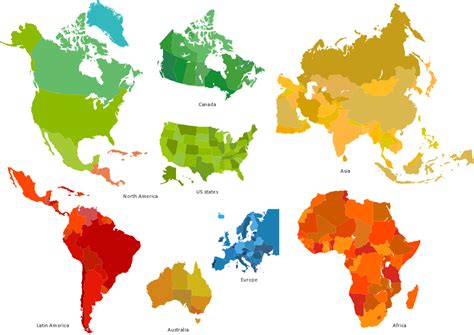 Continent Maps | Picture graph - Population growth by continent ... - ClipArt Best - ClipArt Best