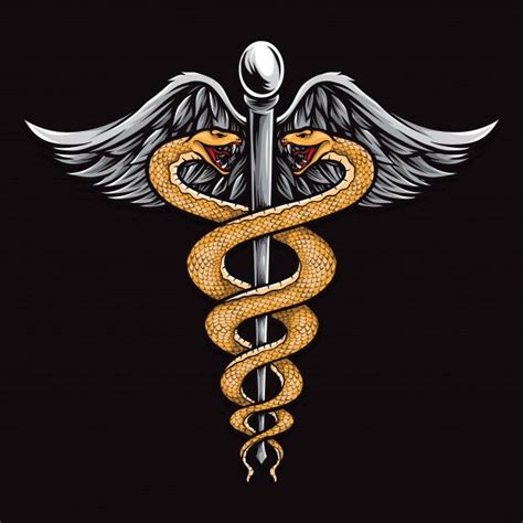 Medical Snake Logo Vector