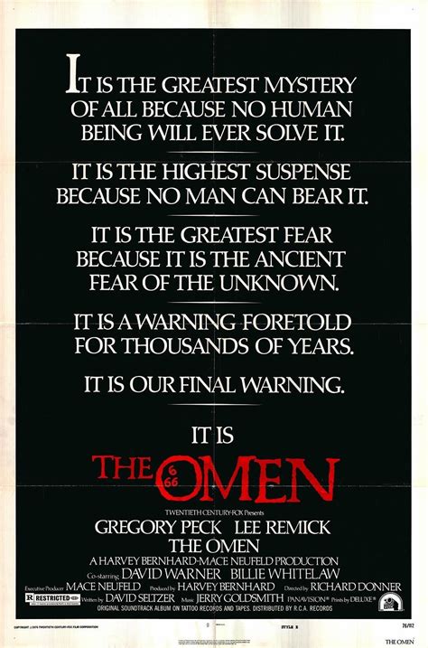 The Omen Original 1976 Vintage One Sheet Movie Poster - Etsy | The omen, Movie posters, Horror ...