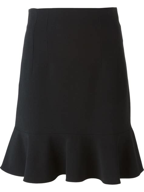 Dolce & Gabbana Ruffle Hem Skirt in Black | Lyst