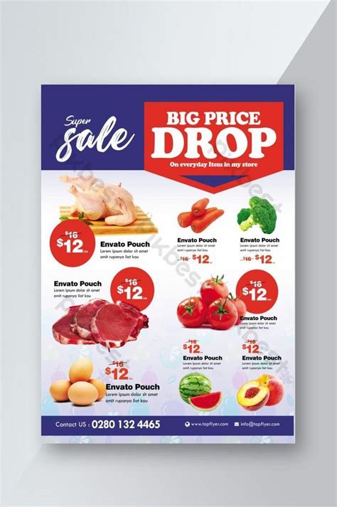 Gambar Templat Flyer Penjualan Promosi Supermarket | PSD Unduhan Gratis - Pikbest | Grocery ...