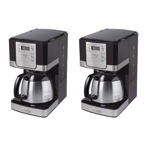 Mr. Coffee Brew 8 Cup Programmable Coffee Maker w/ Thermal Carafe (2 Pack) - Walmart.com ...