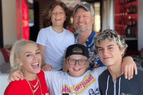 Gwen Stefani Shares Adorable New Family Photo with Blake Shelton and Sons - Country Now