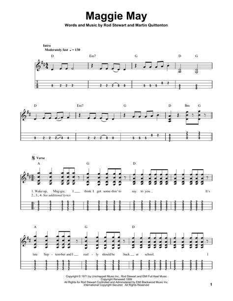 Maggie May by Rod Stewart - Mandolin Tab - Guitar Instructor