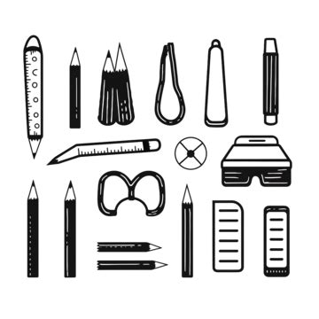 Painting Tools Clipart PNG Images, A Painting Tool Crayon Clipart Black And White, Crayon ...