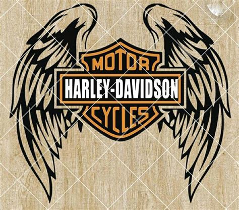 Harley Davidson wings decal vinyl 8x10 | Etsy