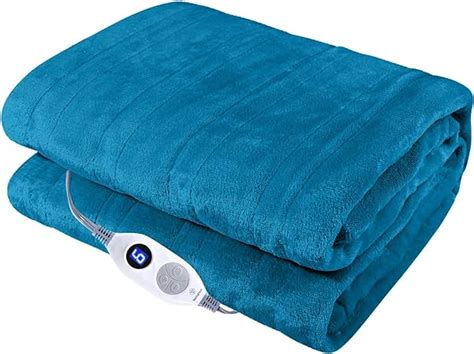 Amazon.com: Westinghouse Electric Blanket Heated Throw Soft Silky Microplush Flannel Heating ...