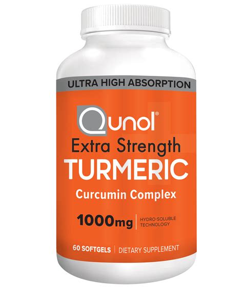 Qunol Extra Strength Turmeric Supplement Capsules, 1000mg, 60ct ...