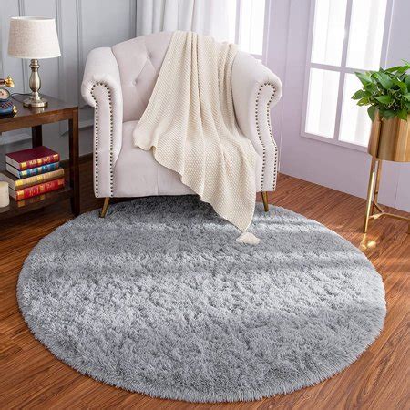 Luxury Round Fluffy Area Rugs for Bedroom Kids Girls Room Nursery ...