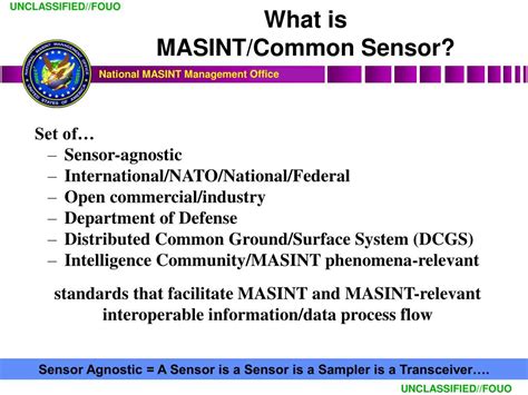 PPT - National MASINT Management Office (NMMO) MASINT/Common Sensor COI PowerPoint Presentation ...