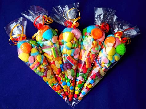 Rainbow Cones Sweet Party Bags Handmade Party Favours ...