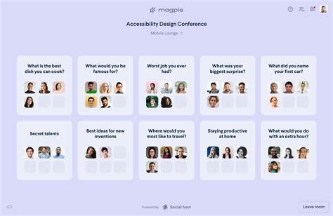 Table topics and icebreakers- Frameable Events