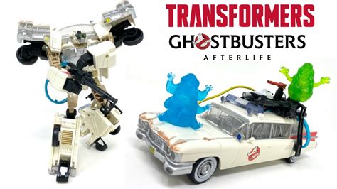 Transformers Collaborative Ghostbusters: Afterlife, Ecto-1 Ectotron Converting Figure With Comic ...