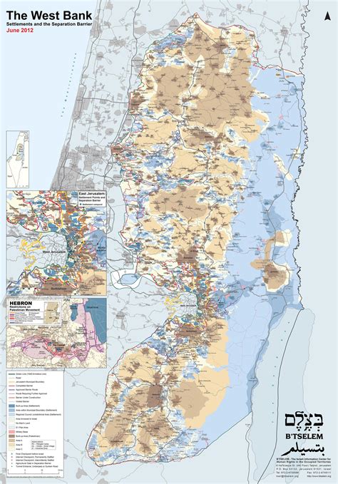 Map of the occupied West Bank, including... - Maps on the Web