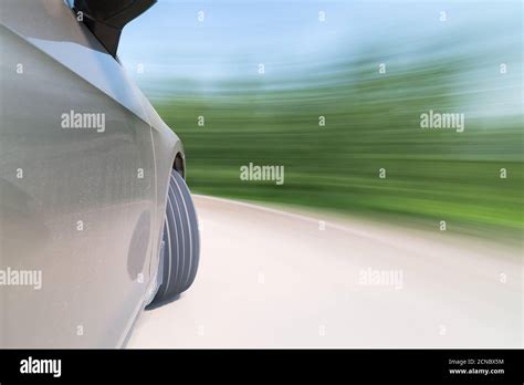 car driving turn motion blur Stock Photo - Alamy