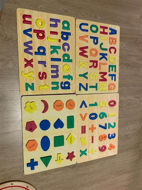 Alphabet/ numbers/ shapes Puzzle safe Foam learning, Toys & Games, Board Games & Cards on Carousell