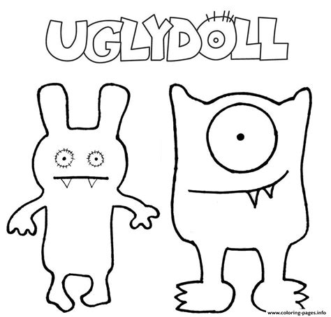 Ugly Dolls Comedy Movie Coloring page Printable