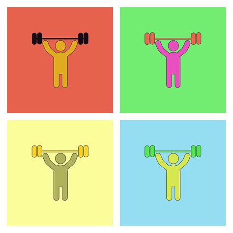 A man lifting weight silhouette collection vector ai eps | UIDownload