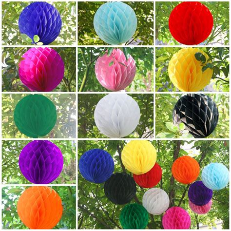 4" 6" 8" 10" 12" Honeycomb Balls Paper Lanterns Table Centrepiece Garland Party | Table ...