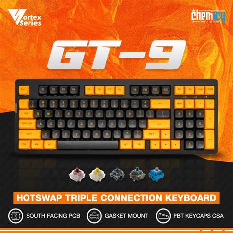 Jual Vortex Series GT9 / GT-9 RGB Wireless Mechanical Gaming Keyboard ...