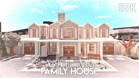 Aesthetic Winter Family House | Bloxburg Build - YouTube | Winter house exterior, Two story ...