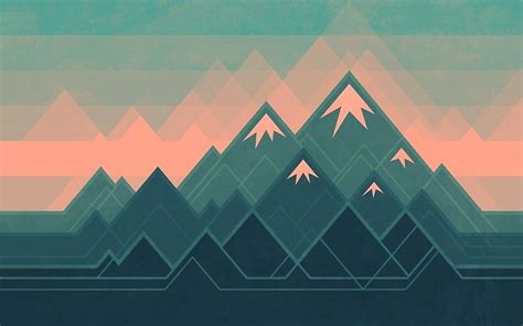 Geometric Mountains Poster by Wayne Minnis | Geometric mountain, Framed art prints, Geometric