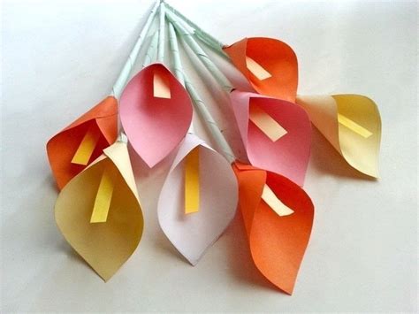 DIY Paper Calla Lily · How To Make A Flowers & Rosettes · Papercraft on ...