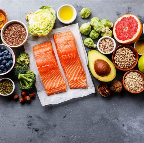 Various superfoods on table