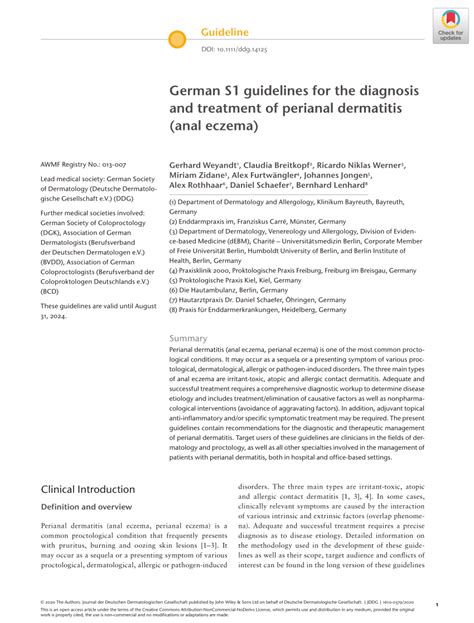 (PDF) German S1 guidelines for the diagnosis and treatment of perianal ...