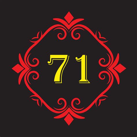 vector 71 number design 22181997 Vector Art at Vecteezy