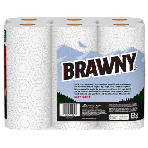 Brawny White Full Sheets Paper Towels, 6 rolls - Harris Teeter