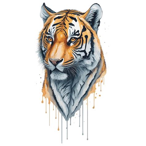 Premium Vector | A tiger with a black and white face and the word tiger ...