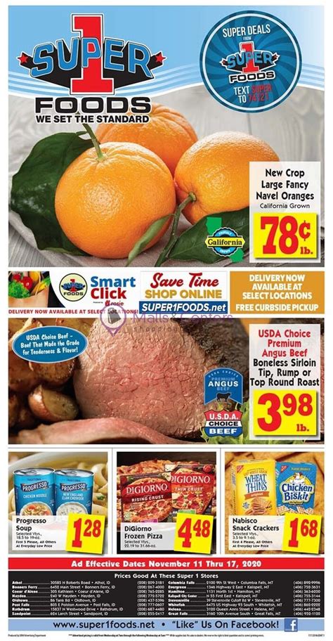 Super 1 Foods Weekly ad valid from 11/11/2020 to 11/17/2020 - MallsCenters