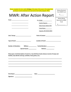 67+ Free Editable After Action Report Templates in MS Word [DOC] | pdfFiller