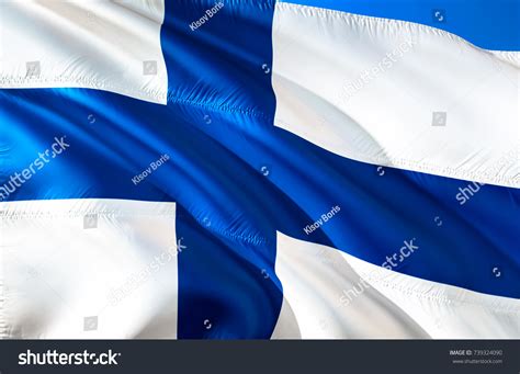 Finland Flag Flag Finland 3d Waving Stock Illustration 739324090 ...