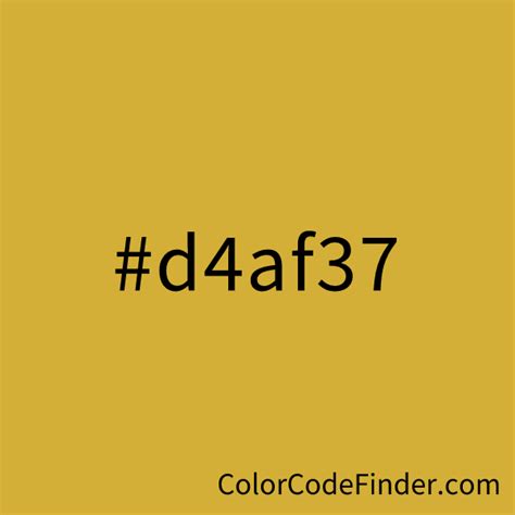 Metallic Gold Color Code is #d4af37