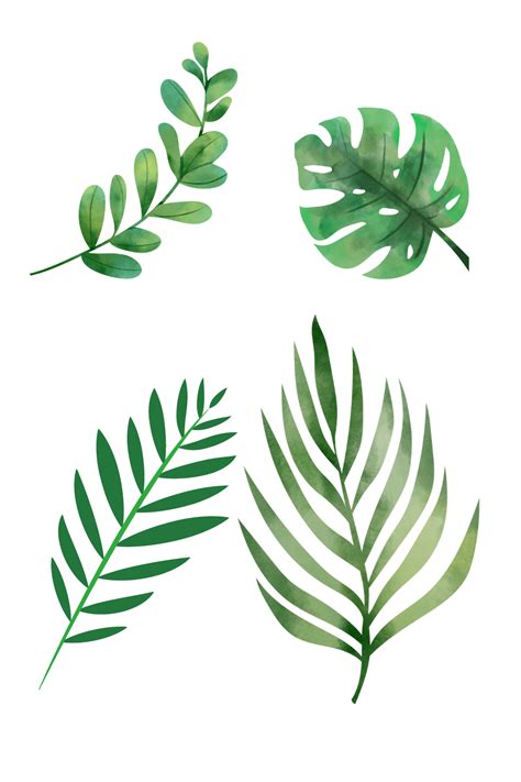 Free Green Leaf Printable Templates | FunEasyArt